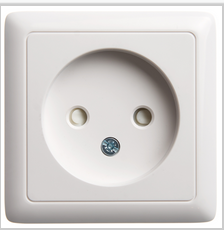 Schneider Electric Хит  Белый  Розетка без заземляющих контактов со шторками 16А, 250В, открытая установка  Россия RA10-137-B