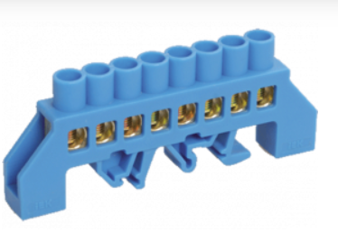 Шина нулевая 8х12мм 10 групп в комб DIN-изоляторе "Стойка" (на монтажную поверхность и на DIN-рейку) ШНИ-8х12-10-КС-С ИЭК