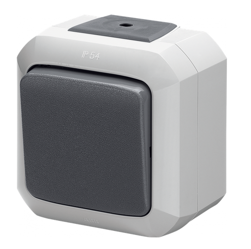 Выключатель одноклавишный ABB Variant+ IP54 серый