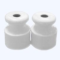 РД Белый Изолятор пластик для наружного монтажа электропровода для двойного провода  D 20x23  (Упаковка 100 шт.) РД 0000000001500