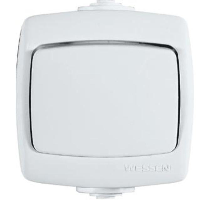 Schneider Electric  Рондо  Белый  Переключатель 1-клавишный открытая установка IP44  (250В, 10АХ) (ВА610-126Б-би) VA610-126B-BI