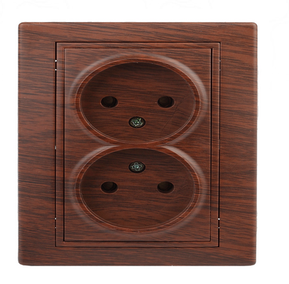 ЭРА  Intro  Plano  Венге  Розетка 2х2P 16АХ-250В, скрытая установка 1-204-10 Б0030068