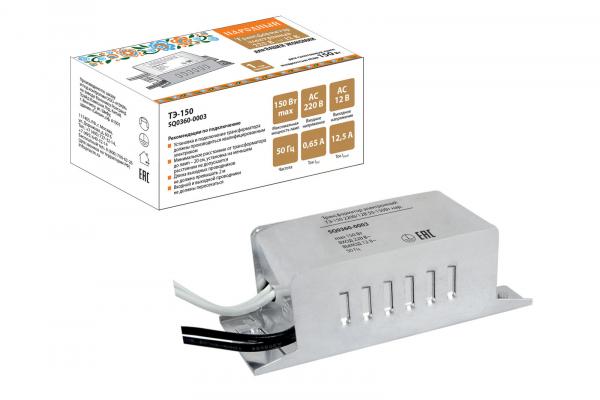 Трансформатор электронный ТЭ-150 220В/12В 50-150Вт народный  TDM